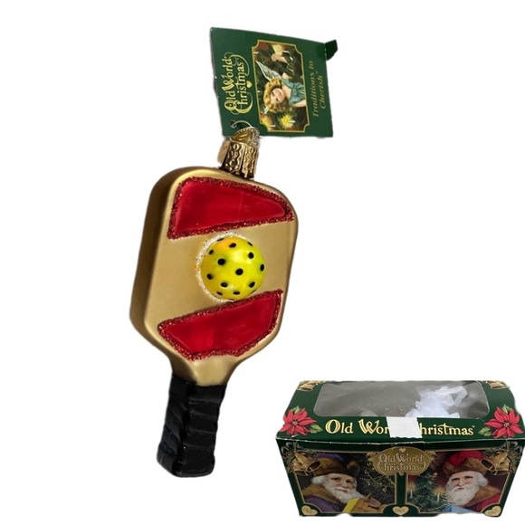 Old World Christmas Pickleball Ornament New in Box (Opened unused) - Picture 1 of 7